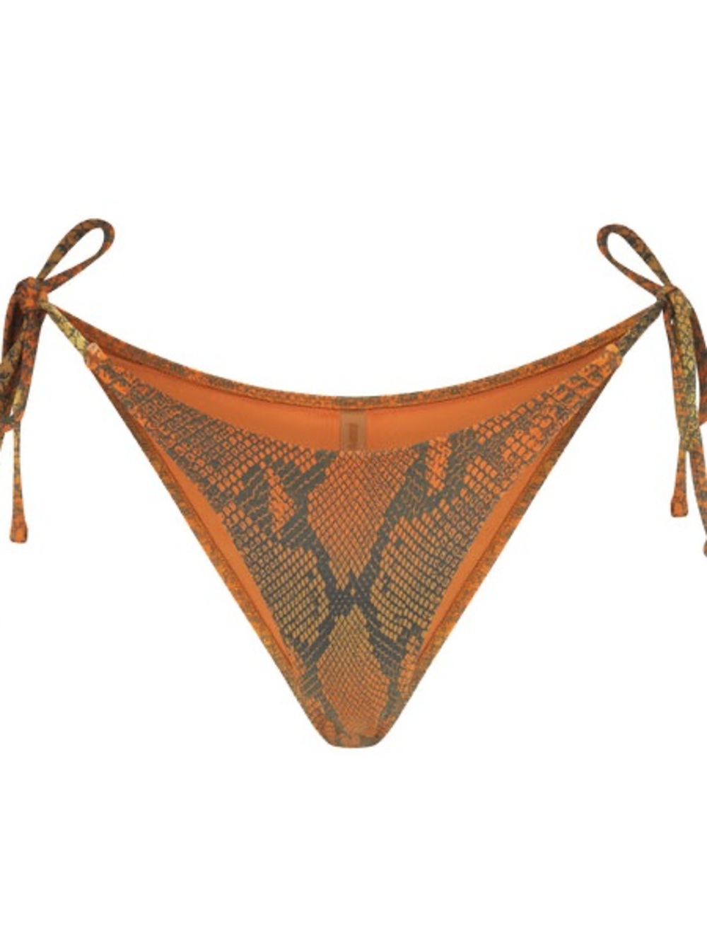 SKIMS Triangle Bikini Top and Bottom Tie Sides- Forest Ombré Snake- Size M - Picture 4 of 9